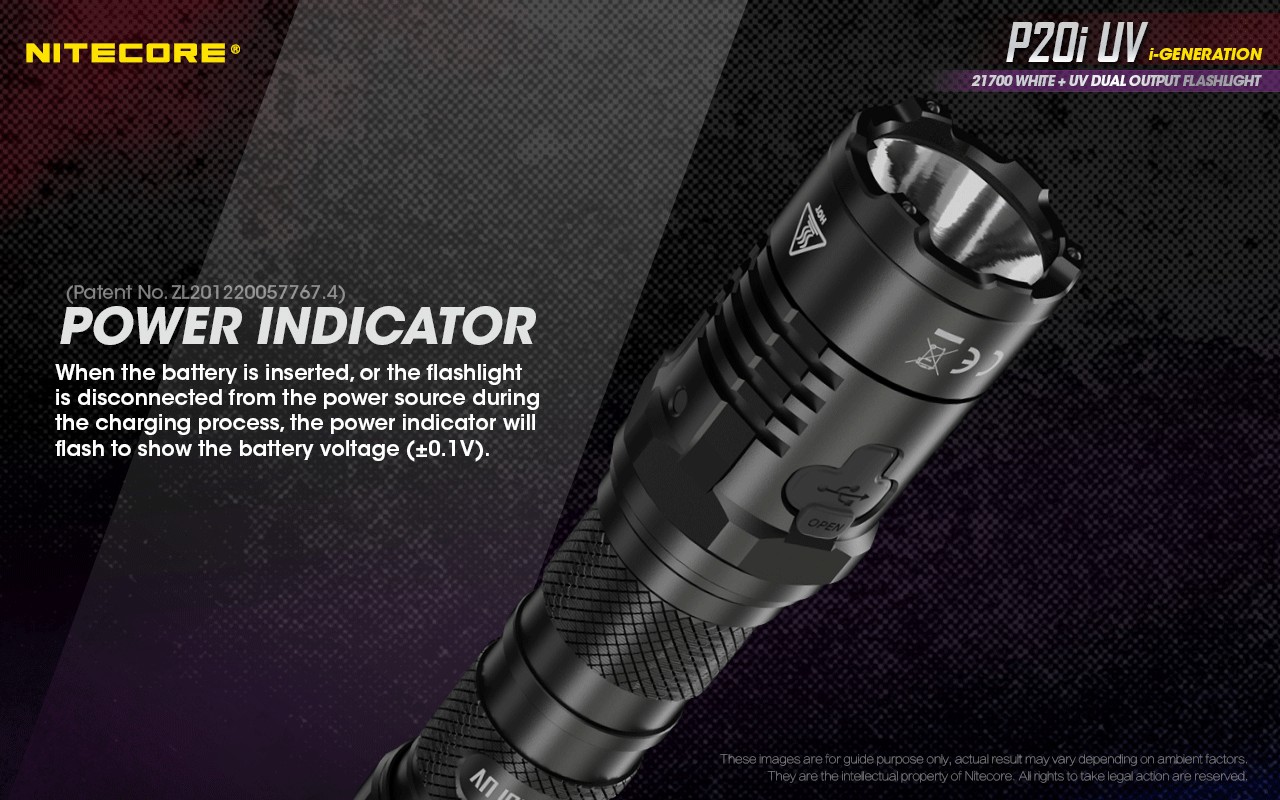 Nitecore Elemlámpa P20i UV (1 x 21700) Luminus SST-40-W (1800 lumen)