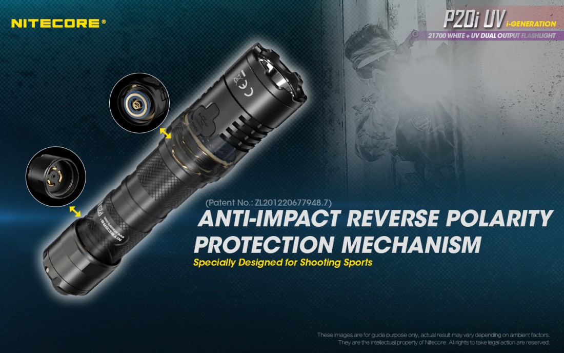 Nitecore Elemlámpa P20i UV (1 x 21700) Luminus SST-40-W (1800 lumen)