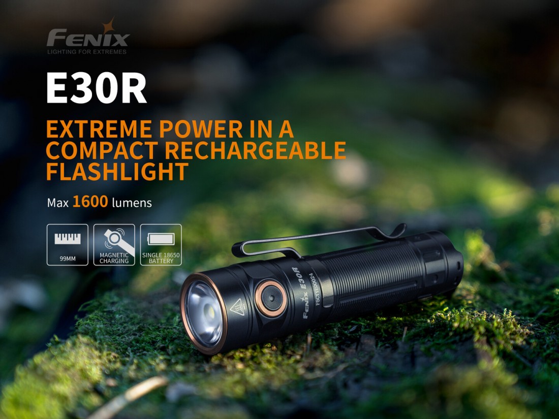 Fenix Elemlámpa E30R (1 x 18650) Luminus SST40 (1600 lumen)