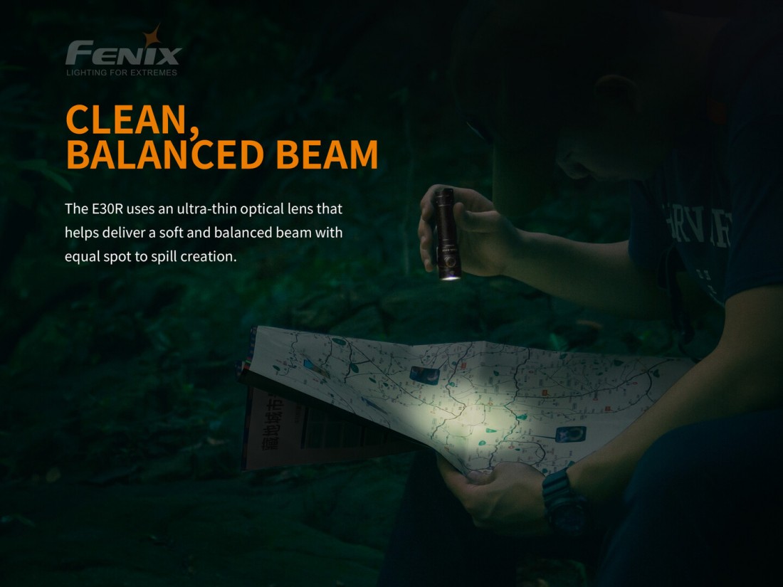 Fenix Elemlámpa E30R (1 x 18650) Luminus SST40 (1600 lumen)