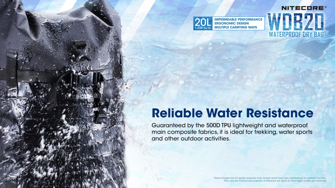 Nitecore Kellék Vízhatlan Hátizsák WDB20 Fekete