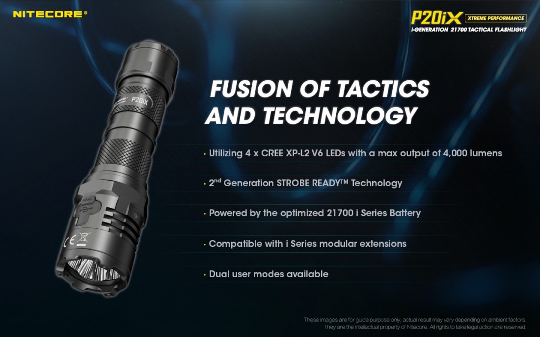 Nitecore Elemlámpa P20iX (1x21700 tartozék) CREE XP-L2 V6 (4000 lumen)