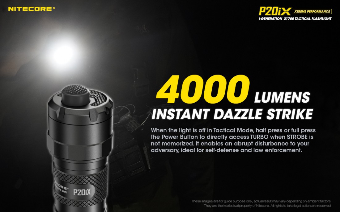Nitecore Elemlámpa P20iX (1x21700 tartozék) CREE XP-L2 V6 (4000 lumen)