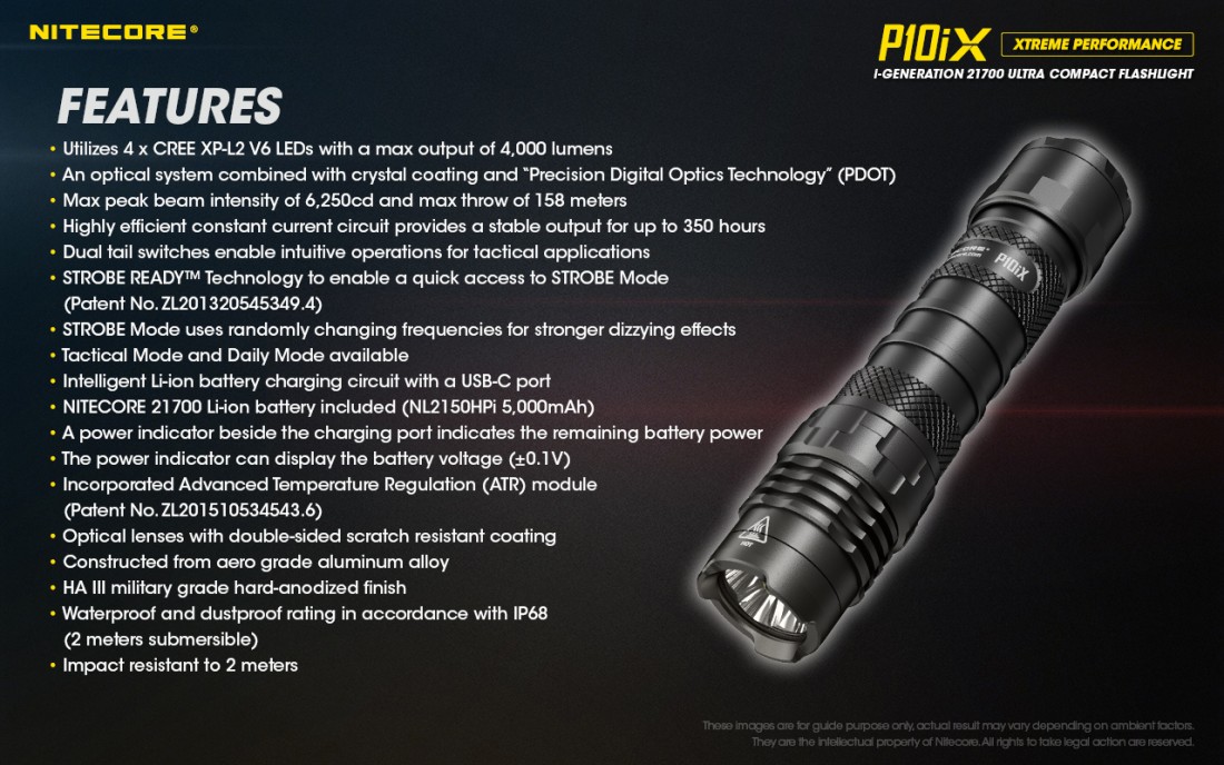 Nitecore Elemlámpa P10iX
