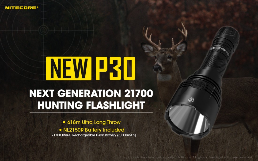Nitecore Vadászlámpa Szett NEW P30 Economic (1x21700) CREE XP-L HI V3 (1000 lumen)
