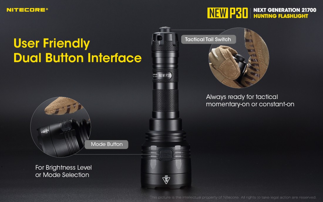 Nitecore Vadászlámpa Szett NEW P30 Economic (1x21700) CREE XP-L HI V3 (1000 lumen)