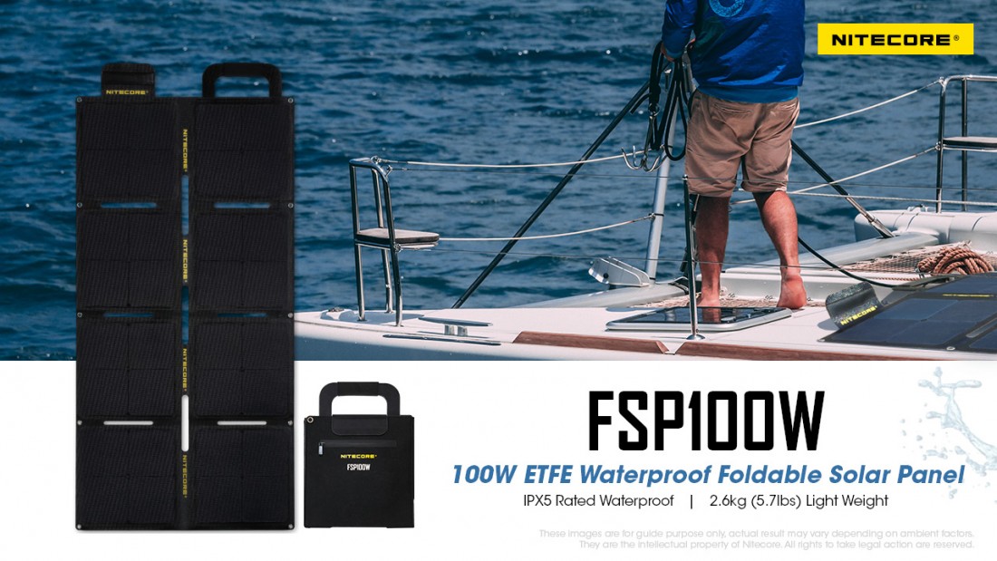 Nitecore Hordozható Napelem Panel FSP100W