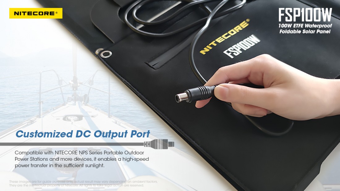 Nitecore Hordozható Napelem Panel FSP100W