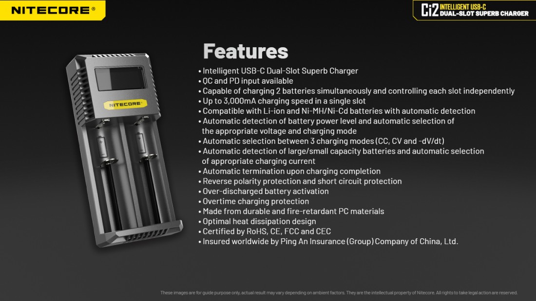 Nitecore Kellék Akkumulátor Töltő CI2