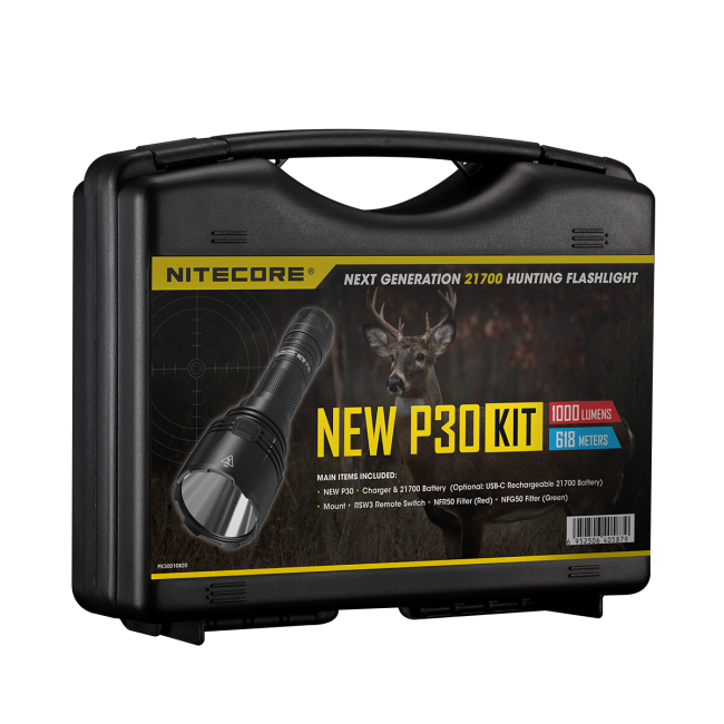 Nitecore Vadászlámpa Szett NEW P30 (1x21700) CREE XP-L HI V3 (1000 lumen)