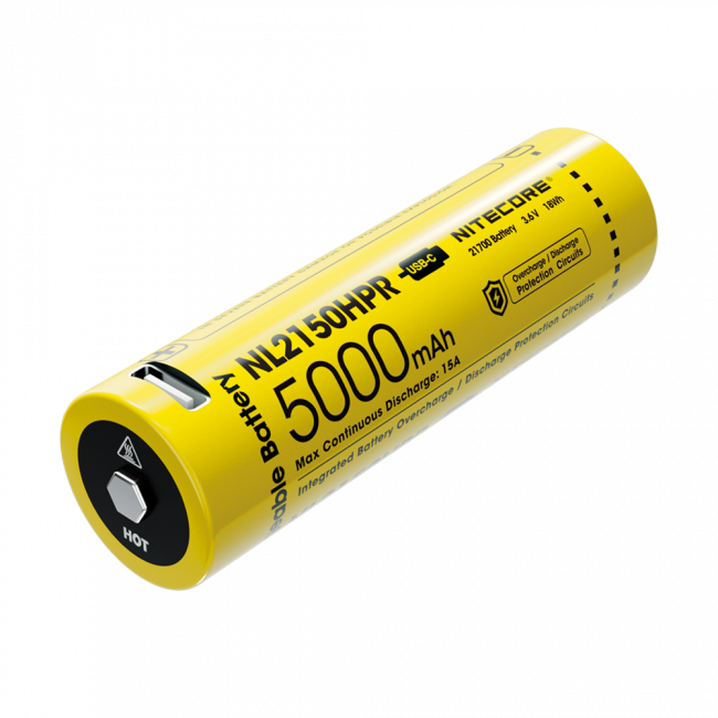 Nitecore Kellék Akkumulátor 21700 NL2150HPR 5000mAh 3,6V USB-s