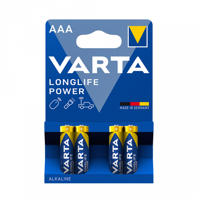 Varta Longlife Power Alkáli Mikro Elem AAA B4