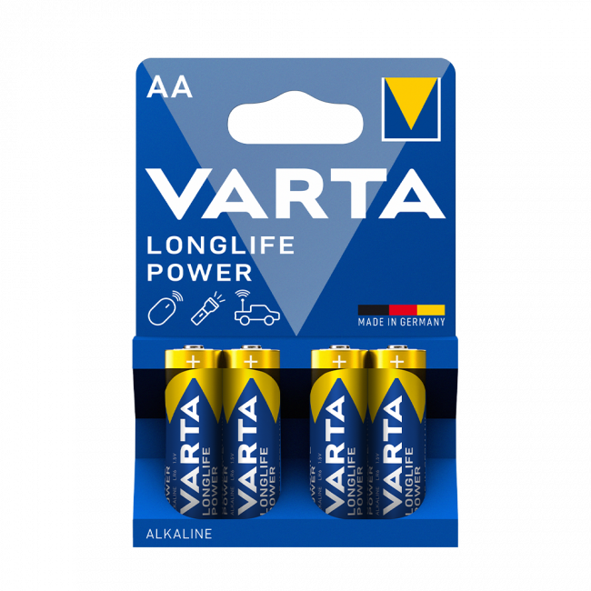 Varta Longlife Power Alkli Ceruza Elem AA B4