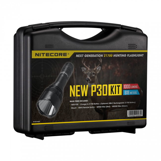 Nitecore Vadászlámpa Szett NEW P30 Economic (1x21700) CREE XP-L HI V3 (1000 lumen)